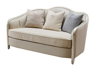 美式 欧洲进口榉木框架 优质布艺 舒适软靠 二人位沙发