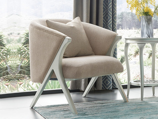  美式 欧洲进口榉木框架 优质布艺 舒适软靠 单人椅