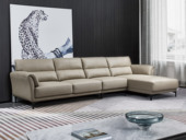 CBD 国际知名品牌 现代简约头层牛皮 进口天然云杉木柔软舒适靠包 1+3+左贵妃沙发组合（此产品有短途物流费）