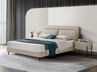  极简风格 科技布 舒适软靠背 卧室1.8*2.0米软床（搭配10公分松木钢架排骨架）