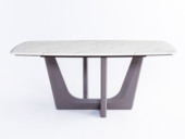 iLoven 意乐威 极简风格 高品质高颜值 耐磨抗菌 大理石 灰胡桃木皮 1.4米 餐桌
