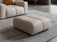 欧瑞仕 极简风格 设计师推荐款钢琴沙发  亲肤细腻 色泽温润仿真皮 高密度Q弹海绵+进口俄罗斯松木框架 脚踏