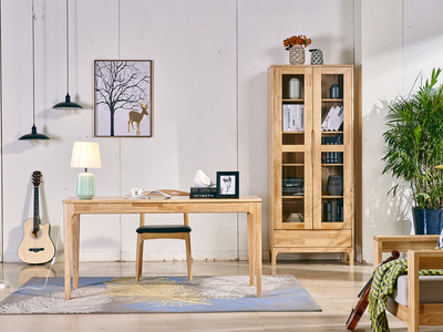  北欧风格 原木色 实木 1.2米 书桌