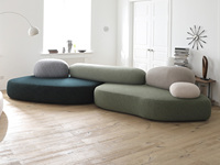 Milantti 米兰蒂 现代简约 Moroso鹅卵石沙发 异形创意设计组合 高端弹力麻布+高回弹海绵+定型棉+实木框架 4.2米组合沙发