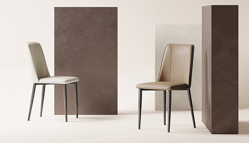 歌迪 极简风格 优质皮艺 高密度海绵 碳素钢架 卡其色 餐椅（单把价格 需双数购买 单数不发货）