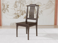 檀雅居 新中式 传家之选 进口乌金木 乌金色  餐椅（单把价格 需双数购买 单数不发货）