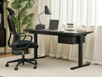 汉森庄园 英伦风 电动升降功能书桌 进口实木微雕工艺 设计感深浅光影变化 一键升降自由调整高度 适配多元化 1.6米 书桌