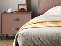 【全面升级】欧瑞仕 极简风格 全实木柜体+静音防夹手缓冲滑轨+平整圆润裥棉柜体+松木抽屉 扪皮 床头柜