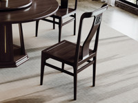 檀影轩 新中式 进口乌金木 纹理自然温润 传统鱼鳞纹镂空雕花工艺 舒适弧形靠背 黑檀色 （单把价格 需双数购买 单数不发货）