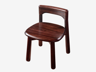  新中式 进口乌金木 纹理自然温润 弧度设计贴合人体曲线 稳固实木腿 B款 休闲凳