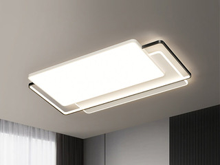 【包邮】 现代简约 铁+亚克力 客厅卧室系列 全屋套餐XY0268黑-两室两厅-三色变光 黑色 两室两厅(含光源 LED贴片)（内蒙古，新疆，西藏，青海，甘肃、宁夏等地区不包邮 运费请咨询客服）