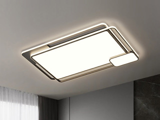 【包邮】 现代简约 铁+亚克力 客厅卧室系列 全屋套餐XY0267黑-两室两厅-离线语音+遥控 黑色 两室两厅(含光源 LED贴片)（内蒙古，新疆，西藏，青海，甘肃、宁夏等地区不包邮 运费请咨询客服）