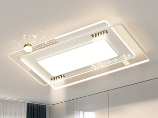 【包邮】 现代简约 铁+亚克力 客厅卧室系列 全屋套餐XY0241白-两室两厅-三色变光 白色 两室两厅(含光源 LED贴片)（内蒙古，新疆，西藏，青海，甘肃、宁夏等地区不包邮 运费请咨询客服）