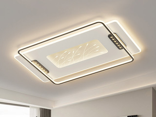 【包邮】 现代简约 铁+亚克力 客厅卧室系列 全屋套餐XY0219黑-两室一厅-离线语音+遥控 黑色 两室一厅(含光源 LED贴片)（内蒙古，新疆，西藏，青海，甘肃、宁夏等地区不包邮 运费请咨询客服）