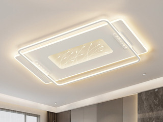 【包邮】 现代简约 铁+亚克力 客厅卧室系列 全屋套餐XY0219白-两室一厅-三色变光 白色 两室一厅(含光源 LED贴片)（内蒙古，新疆，西藏，青海，甘肃、宁夏等地区不包邮 运费请咨询客服）