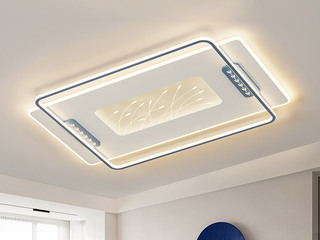 【包邮】 现代简约 铁+亚克力 客厅卧室系列 全屋套餐XY0219蓝-两室两厅-三色变光 蓝色 两室两厅(含光源 LED贴片)（内蒙古，新疆，西藏，青海，甘肃、宁夏等地区不包邮 运费请咨询客服）