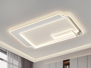 【包邮】 现代简约 铁+亚克力 客厅卧室系列 全屋套餐XY0217白-两室一厅-三色变光 白色 两室一厅(含光源 LED贴片)（内蒙古，新疆，西藏，青海，甘肃、宁夏等地区不包邮 运费请咨询客服）