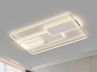 【包邮】 现代简约 铁+亚克力 客厅卧室系列 全屋套餐XY0212白-两室两厅-三色变光 白色 两室两厅(含光源 LED贴片)（内蒙古，新疆，西藏，青海，甘肃、宁夏等地区不包邮 运费请咨询客服）