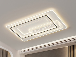 【包邮】 现代简约 铁+亚克力 客厅卧室系列 全屋套餐XY0201B黑-两室一厅-离线语音+遥控 黑色 两室一厅(含光源 LED贴片)（内蒙古，新疆，西藏，青海，甘肃、宁夏等地区不包邮 运费请咨询客服）