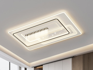 【包邮】 现代简约 铁+亚克力 客厅卧室系列 全屋套餐XY0201黑-两室两厅-三色变光 黑色 两室两厅(含光源 LED贴片)（内蒙古，新疆，西藏，青海，甘肃、宁夏等地区不包邮 运费请咨询客服）