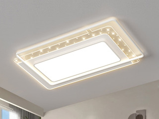 【包邮】 现代简约 铁+亚克力 客厅卧室系列 全屋套餐XY0190白-两室两厅-离线语音+遥控 白色 两室两厅(含光源 LED贴片)（内蒙古，新疆，西藏，青海，甘肃、宁夏等地区不包邮 运费请咨询客服）