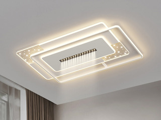 【包邮】 现代简约 铁+亚克力 客厅卧室系列 全屋套餐XY0185白-两室一厅-离线语音+遥控 白色 两室一厅(含光源 LED贴片)（内蒙古，新疆，西藏，青海，甘肃、宁夏等地区不包邮 运费请咨询客服）