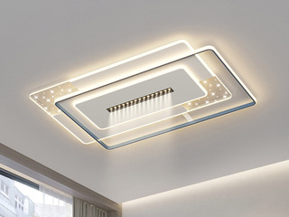 【包邮】 现代简约 铁+亚克力 客厅卧室系列 全屋套餐XY0185蓝-两室两厅-三色变光 蓝色 两室两厅(含光源 LED贴片)（内蒙古，新疆，西藏，青海，甘肃、宁夏等地区不包邮 运费请咨询客服）