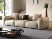 Milantti 米兰蒂 意式极简 气泡全真皮沙发 至臻头层黄牛皮 蓬松羽绒+高弹饱满海绵双重体验 云端深度解压 宽厚大扶手枕靠舒心 直排四人位沙发