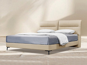 喜临门 现代简约  真皮床+床垫 进口头层牛皮 人体工程学设计靠背 舒适释压 1.8*2.0米 软床 +1.8 整网弹簧 床垫