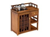 一方茶居 新中式 进口胡桃木 全自动智能抽水茶艺炉 茶车