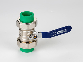 PP-R彩色水管 双活接铜球阀 规格20 数量24个/箱 绿色