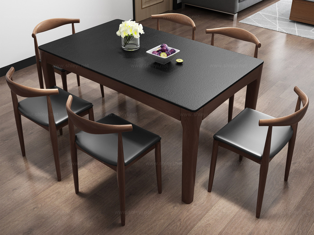 米勒 现代简约 火烧石 1.3米餐桌(火烧石)