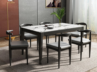  现代简约 环保皮艺 优选实木 黑+灰色 细纹餐椅（单把价格 需双数购买 单数不发货）