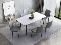 瑞庭 极简风格 新型进口哑光岩板台面 1.4米餐桌