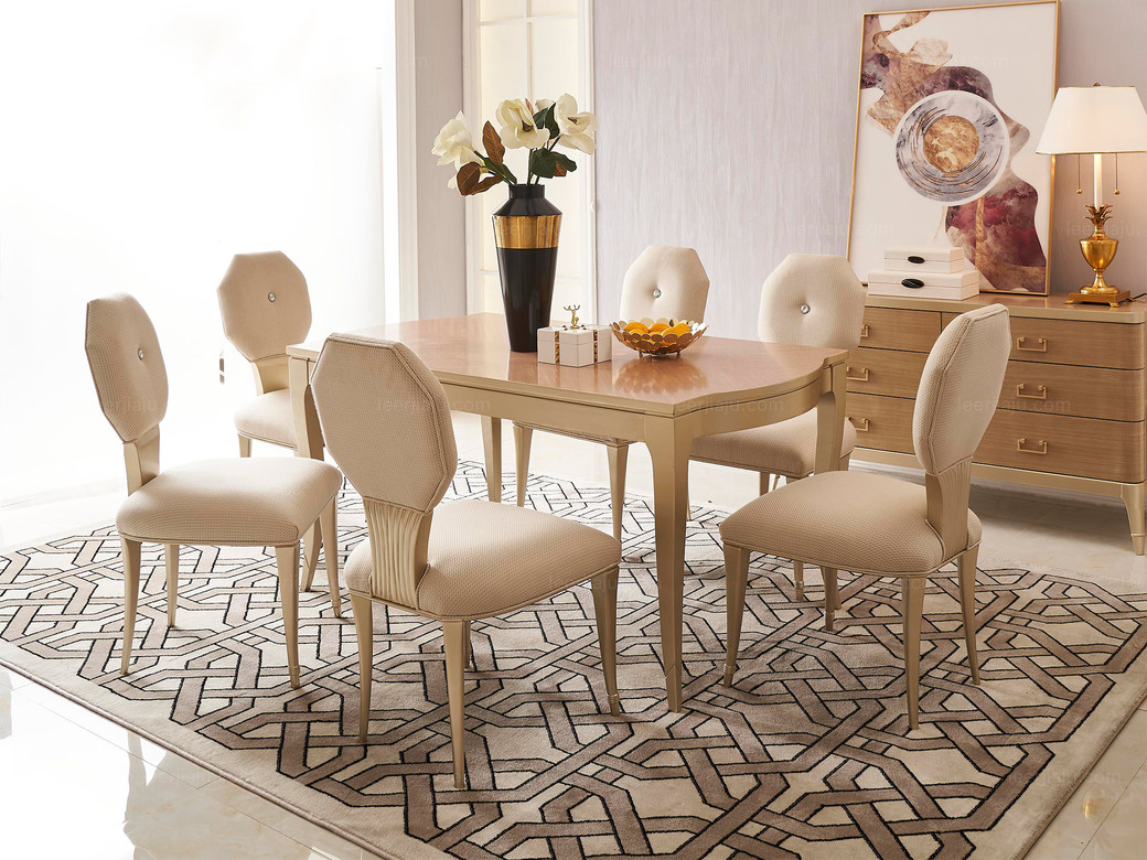 【餐桌】美克世家 简美风格 北美进口榉木坚固框架 木面 1.