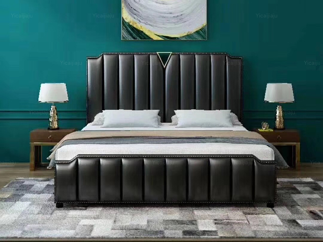 梵克美家 轻奢风格 皮艺 1.5*2.0米床(搭配10公分松木排骨架)