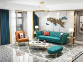 梵克美家 轻奢风格 头层真皮 俄罗斯进口松木框架 单椅