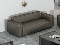 Milantti 米兰蒂 极简风格 高弹舒适 真皮沙发 亲肤透气 至臻头层黄牛皮 实木框架 双扶手二人位 沙发