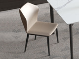 慕梵希 极简 环保纳帕皮革/碳素钢脚 餐椅