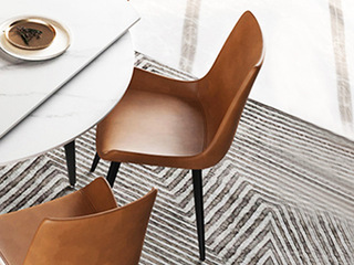  极简风格 高品质磨砂皮 碳素钢椅脚 餐椅（1把价格，2把起售，不单卖）